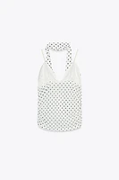 TOP FOULARD À POIS