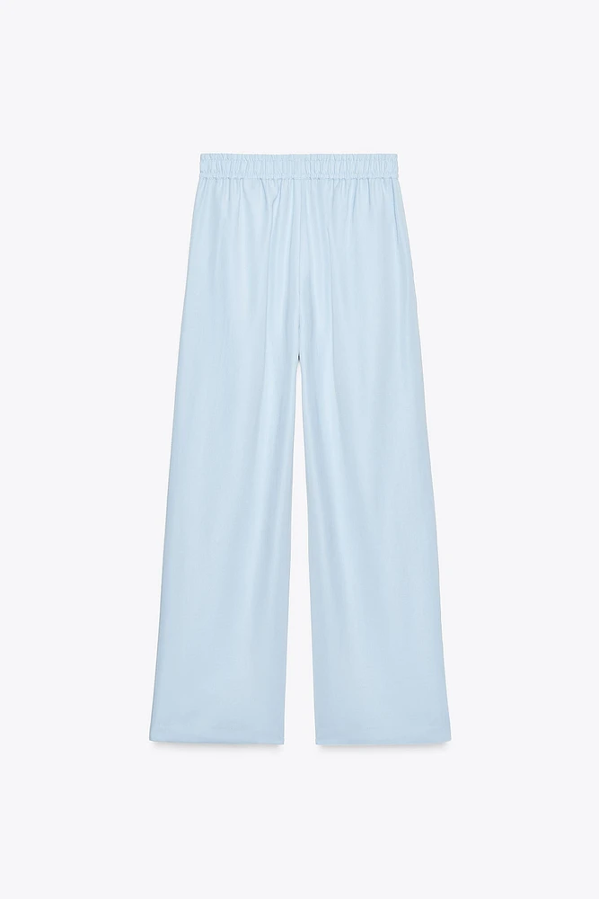 PANTALON LARGE TAILLE ÉLASTIQUE