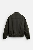 WAXED EFFECT WASHED JACKET