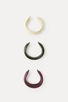 LOT DE 3 BRACELETS EN CUIR