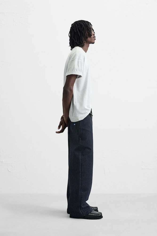 STRIPED RELAXED FIT PANTS