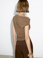 Top asymétrique drapé