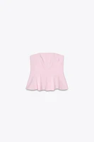 PEPLUM TUBE TOP