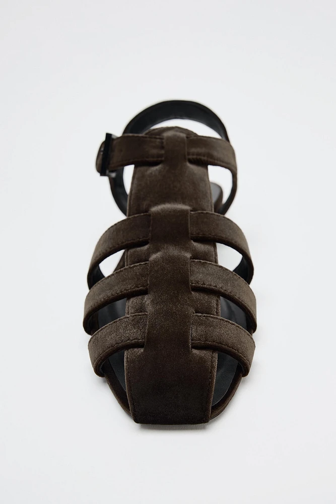 VELVET FISHERMAN SANDALS