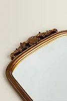 GOLDEN WOODEN WALL MIRROR