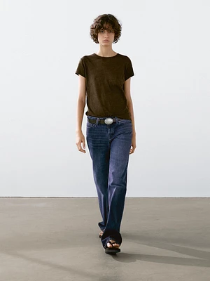 100% linen short sleeve T-shirt