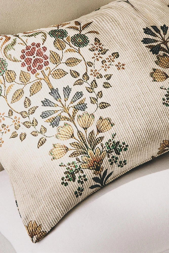 HOUSSE DE COUSSIN COTON FLEURS