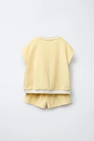 TOWEL T-SHIRT AND BERMUDA SET