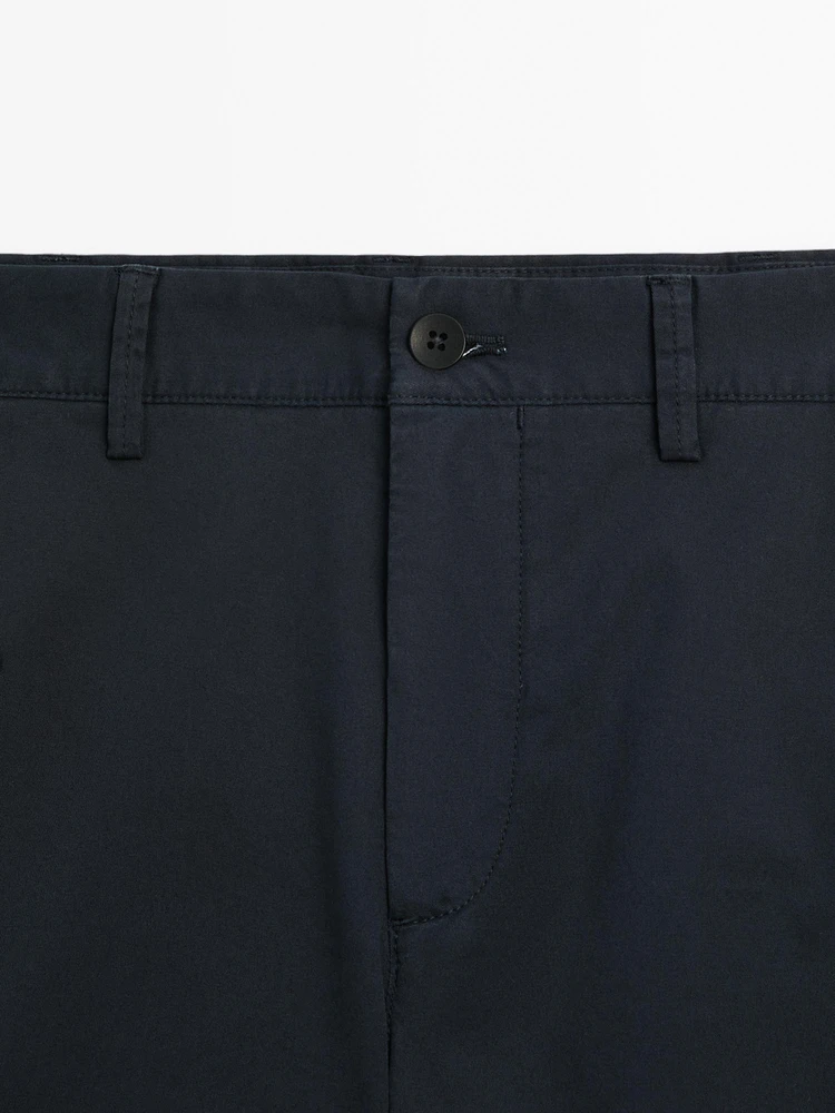 Cotton blend Bermuda shorts