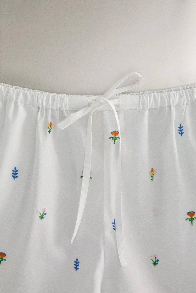 SHORT COTON MINI-FLEUR