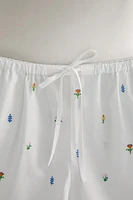 SHORT COTON MINI-FLEUR