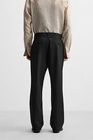 FLARED FIT PANTS WITH BELT