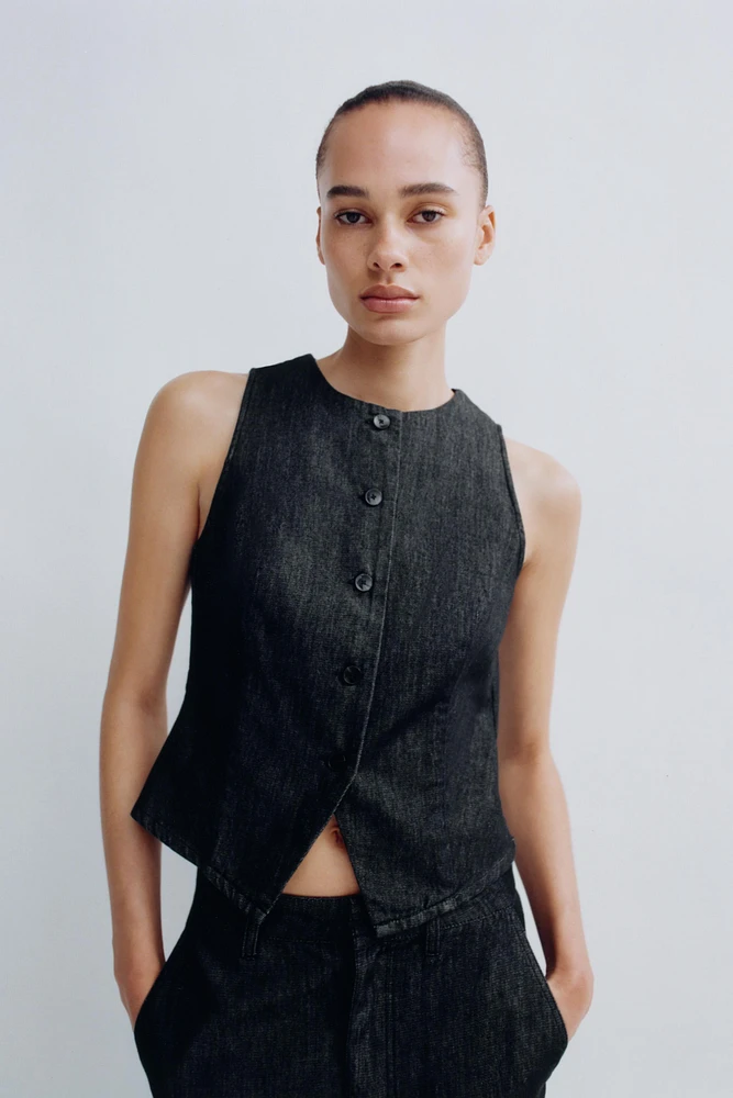 DENIM TRF VEST