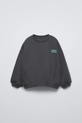 PLAIN SWEATSHIRT WITH TEXT