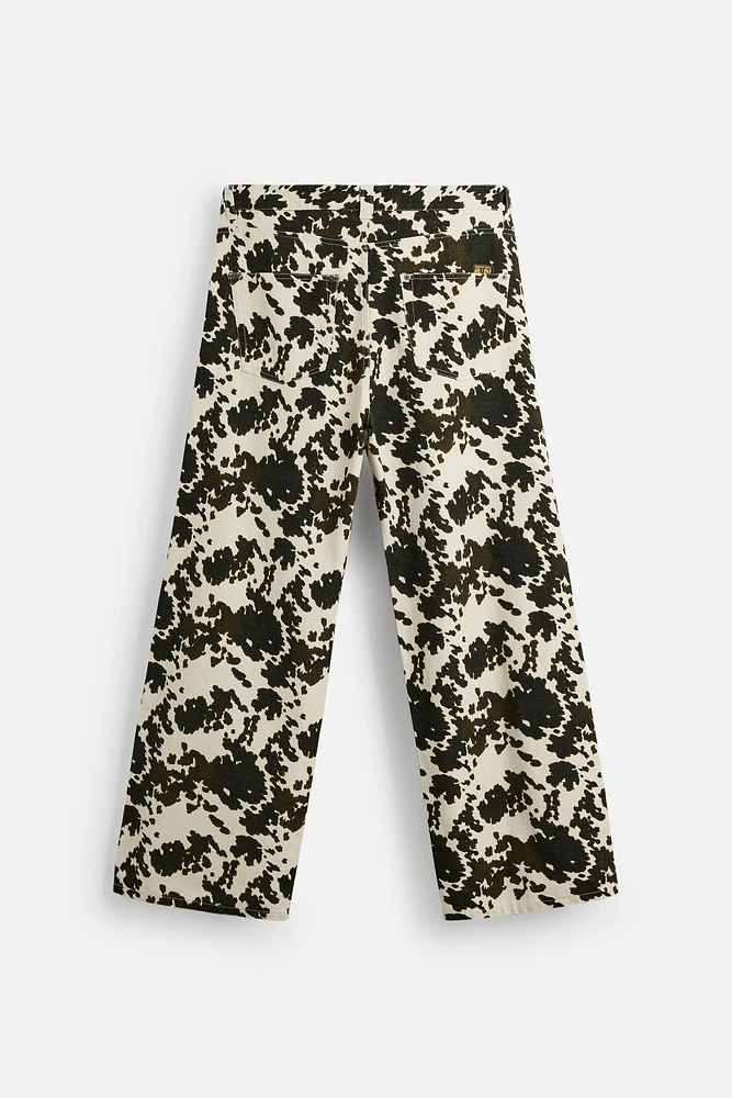 PANTALON RELAXED FIT À IMPRIMÉ ANIMAL