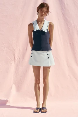 WELT DETAIL VEST TOP