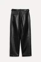 PLEATED LEATHER BELTED PANTS 50TH ANNIVERSARY