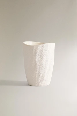 CERAMIC TEXTURED TOOTHBRUSH CUP