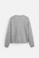 V-NECK COTTON SWEATER