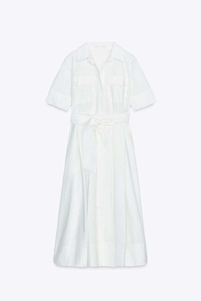 ROBE MIDI EN POPELINE ZW COLLECTION
