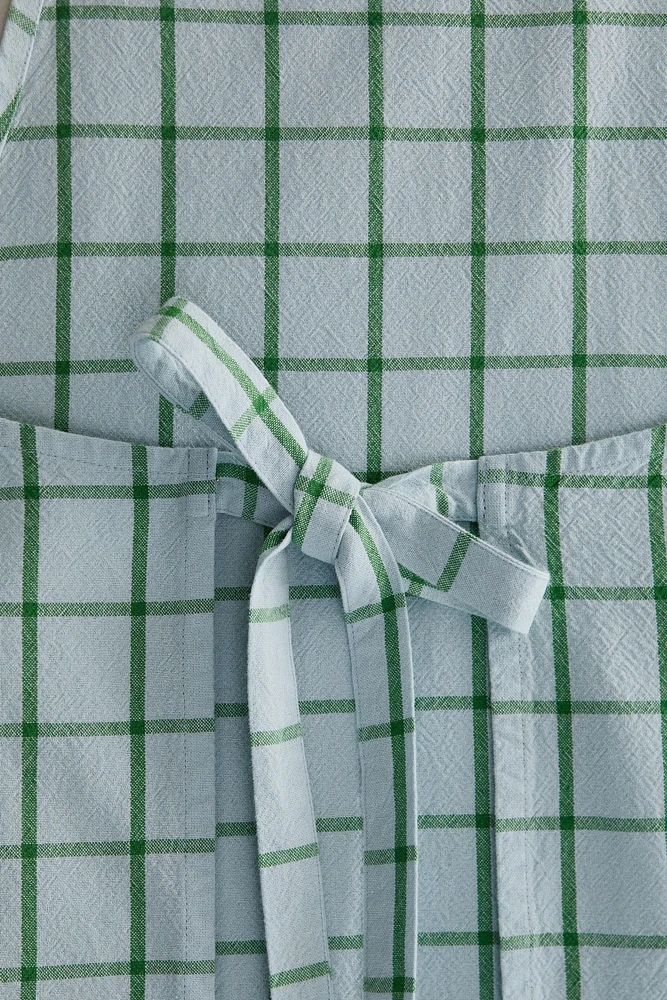 COTTON CHECKED KITCHEN APRON