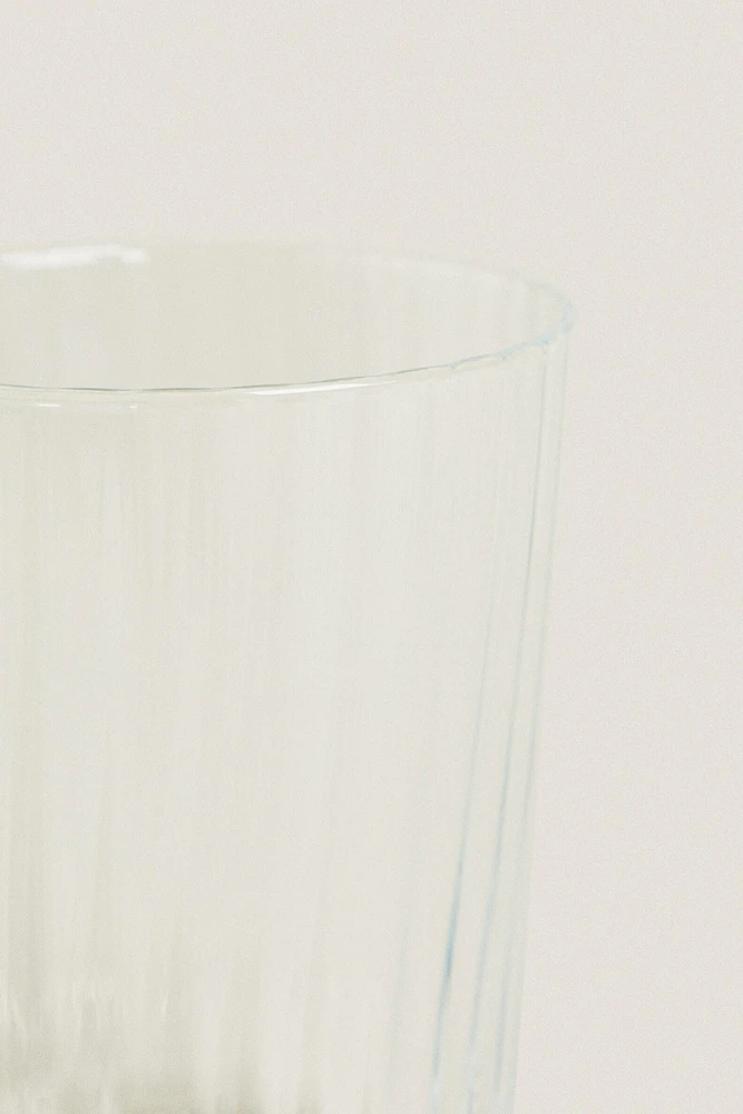 GLASS TUMBLER WITH LINES