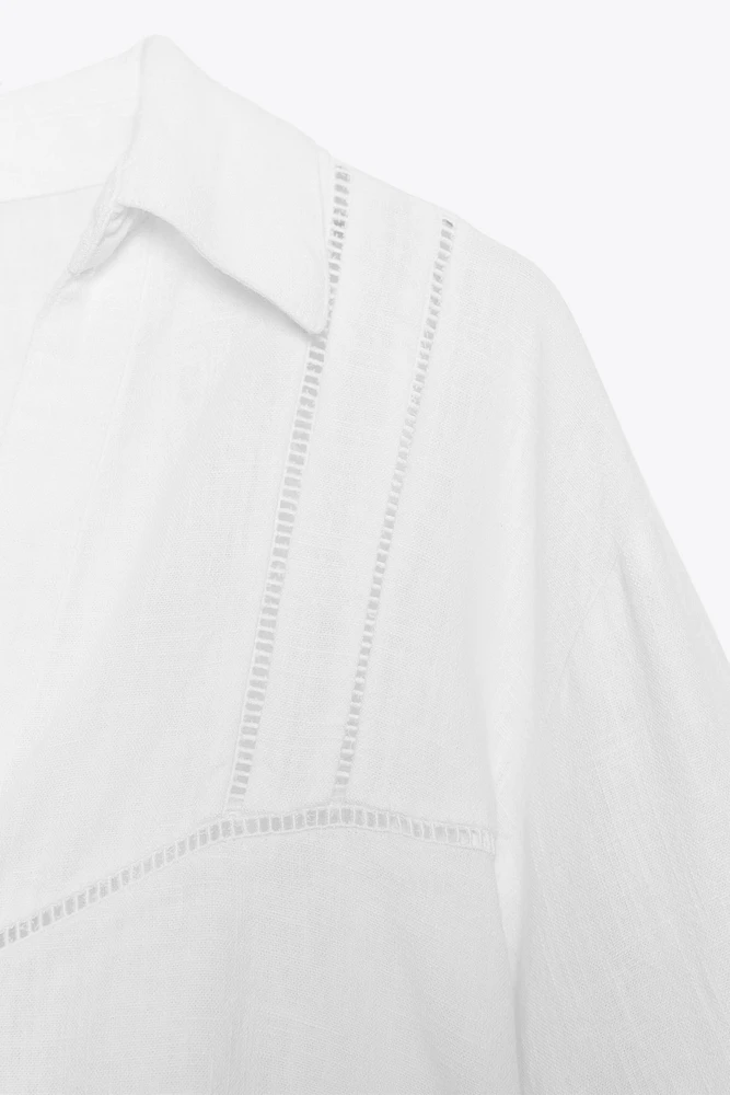 LADDER STITCH WIDE SLEEVE SHIRT
