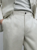 Pantalon de tailleur 100 % lin