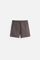 MAILLOT DE BAIN MI-LONG À RAYURES