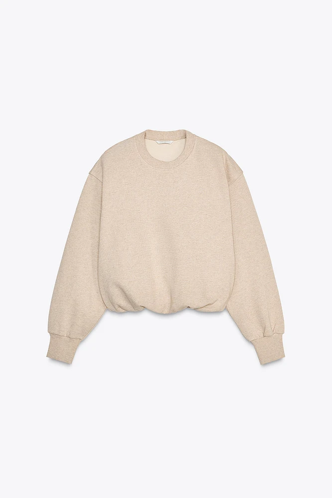 BALLOON CROPPED SWEATSHIRT