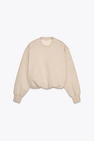 BALLOON CROPPED SWEATSHIRT