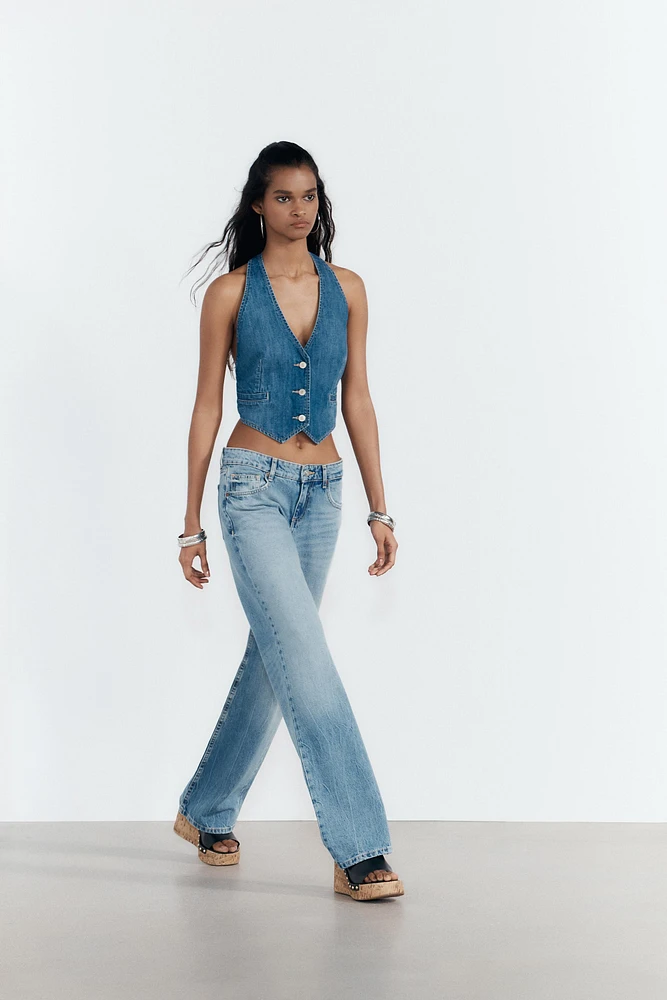 JEAN TRF WIDE LEG TAILLE BASSE