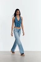 JEAN TRF WIDE LEG TAILLE BASSE