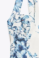 ROBE HALTER À FLEURS