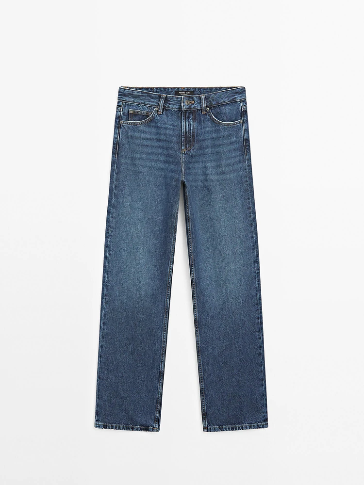 Jean straight mid-rise