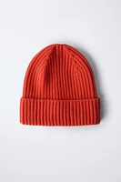 RIBBED KNIT HAT
