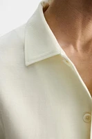 LIMITED EDITION LINEN WOOL HERRINGBONE OVERSHIRT