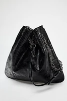 ROCK BUCKET BAG WITH CHAIN STRAP