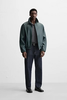 BLOUSON EN MATIÈRE SYNTHÉTIQUE