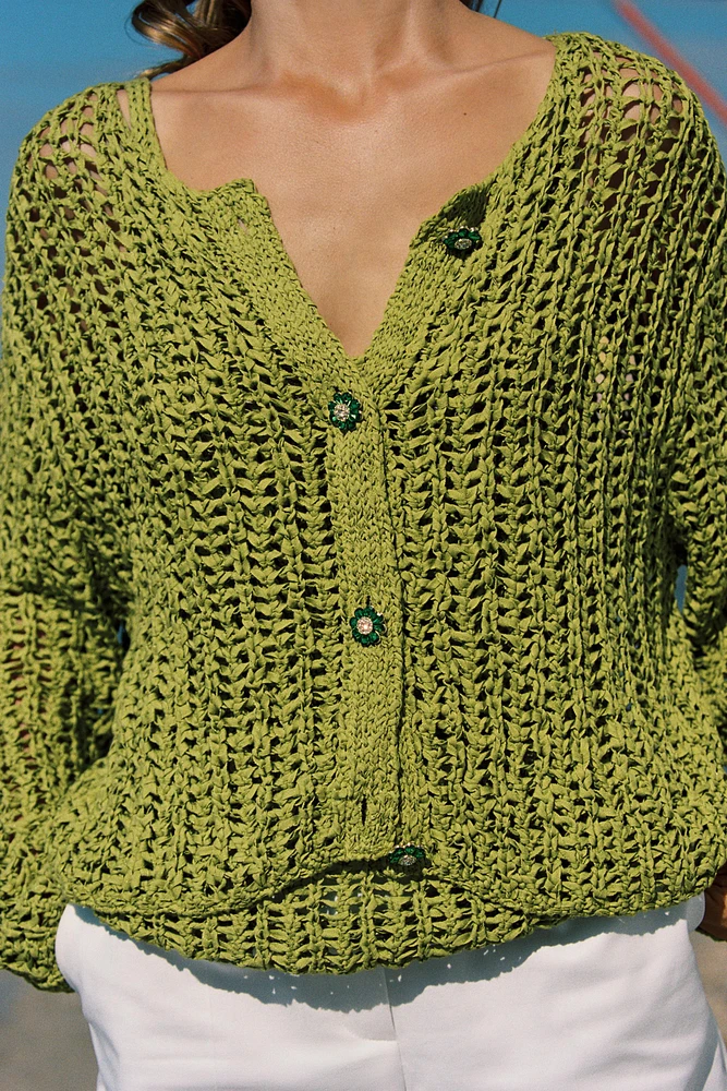 RIBBON KNIT JACKET