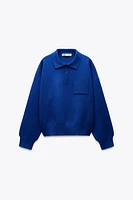 POCKET POLO SWEATER