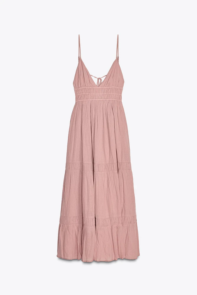 GAUZE MIDI DRESS