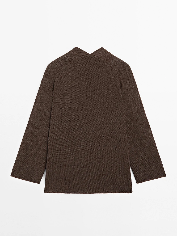 Cardigan oversize en maille fine