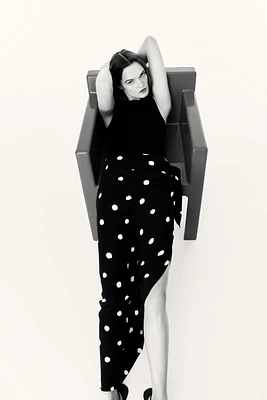 ZW COLLECTION POLKA DOT MIDI SKIRT