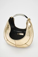 OVAL BAG WITH METAL HANDLE