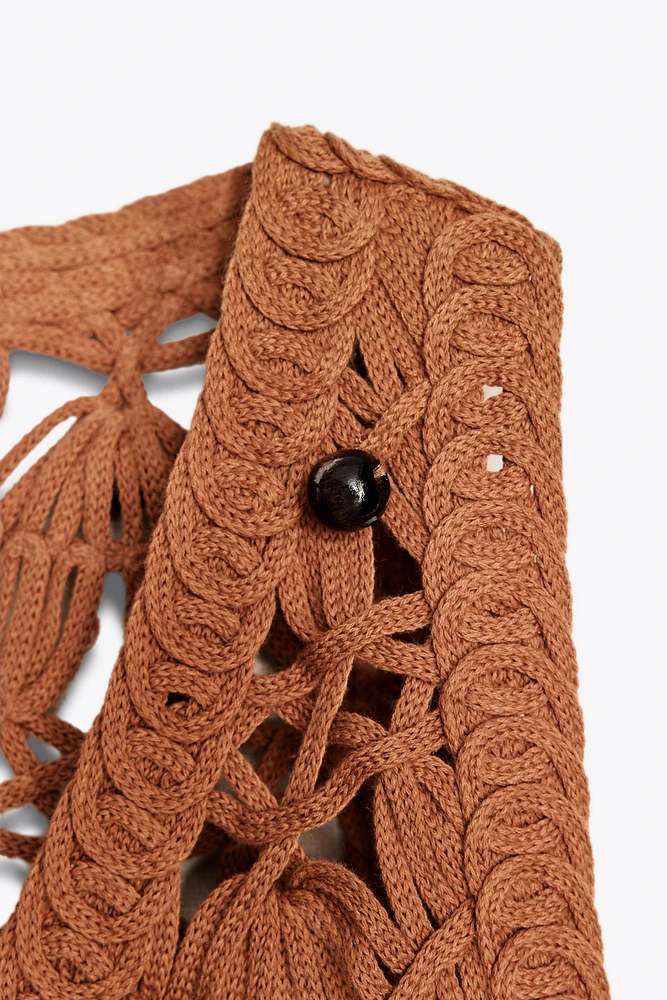 BEADED KNIT VEST