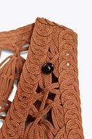 BEADED KNIT VEST