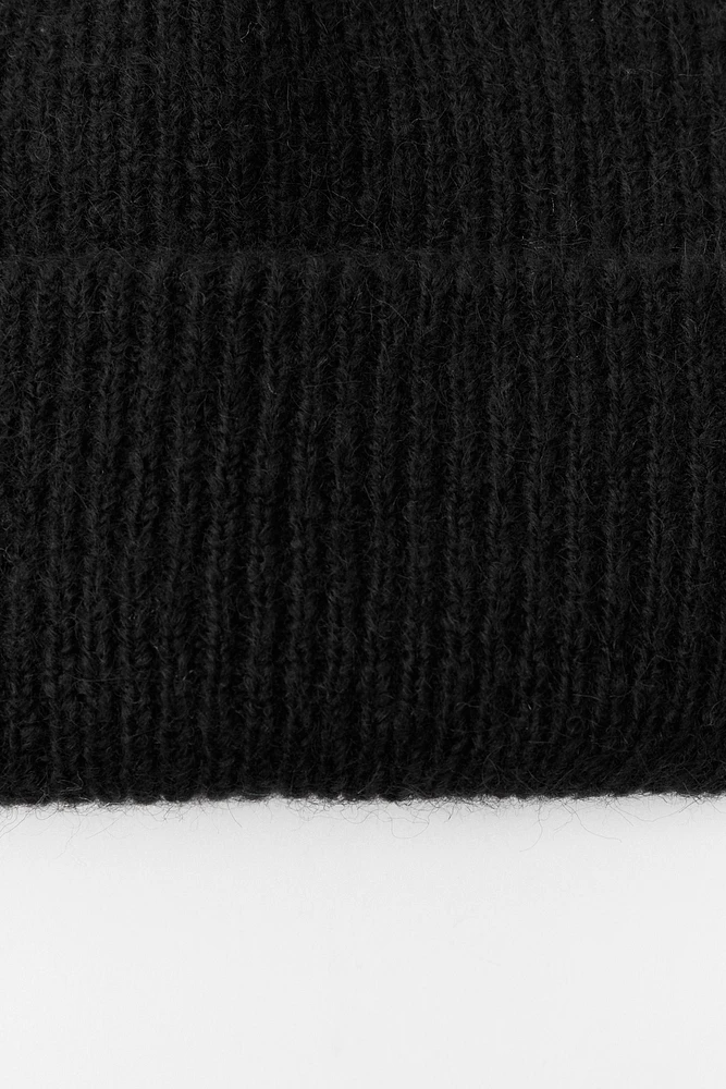 TURNED-UP KNIT BEANIE