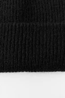 TURNED-UP KNIT BEANIE