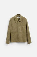 SUEDE OVERSHIRT